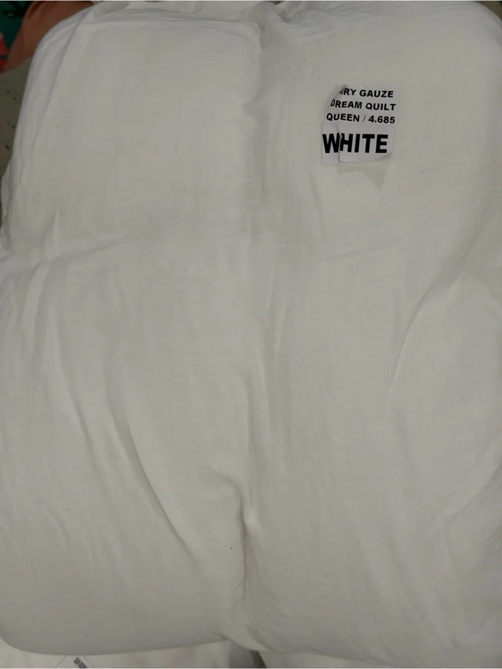 NWT Quince Organic Airy Gauze White Dream Quilt White Queen